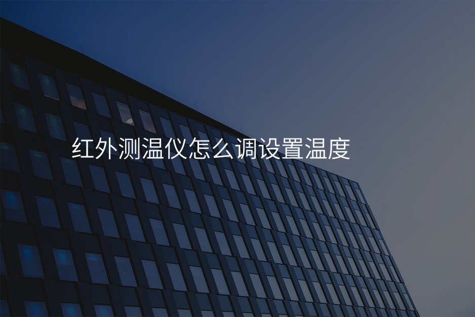 红外测温仪怎么调设置温度