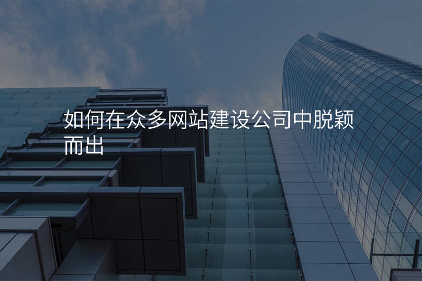 如何在众多网站建设公司中脱颖而出