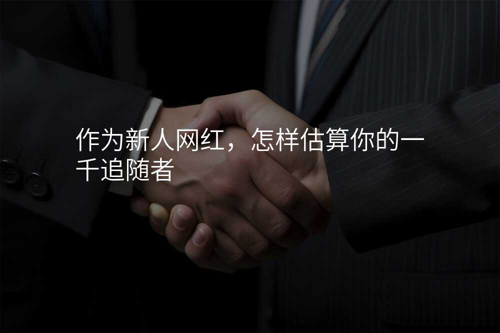 作为新人网红,怎样估算你的一千追随者