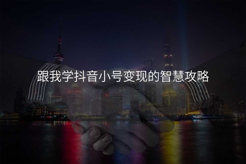 跟我学抖音小号变现的智慧攻略