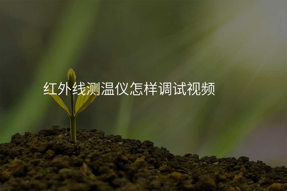 红外线测温仪怎样调试视频