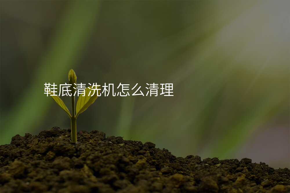 鞋底清洗机怎么清理