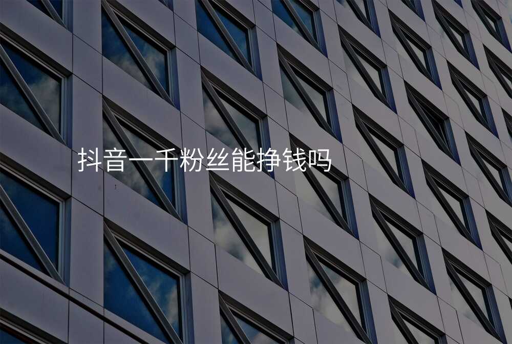 抖音一千粉丝能挣钱吗