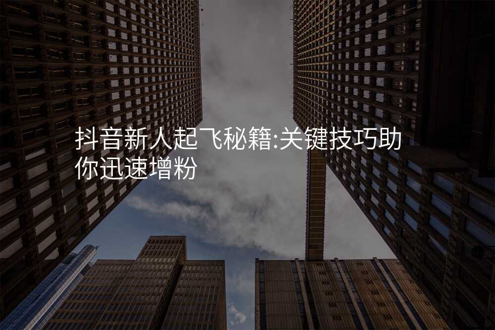 抖音新人起飞秘籍:关键技巧助你迅速增粉