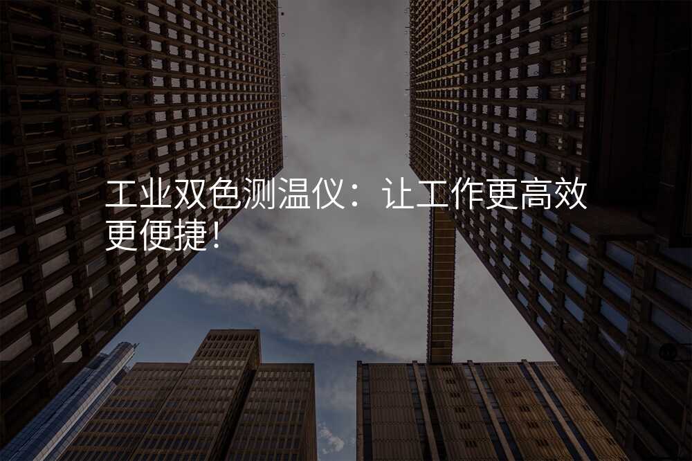 工业双色测温仪:让工作更高效更便捷!