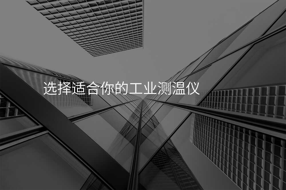 选择适合你的工业测温仪