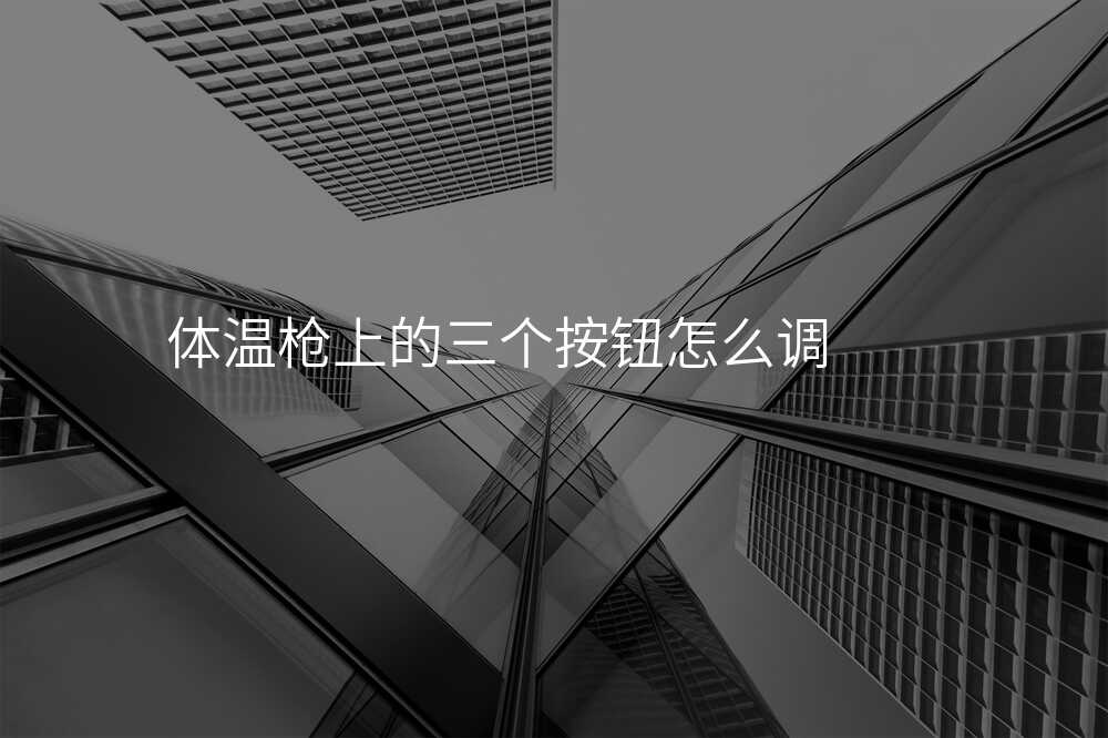 体温枪上的三个按钮怎么调