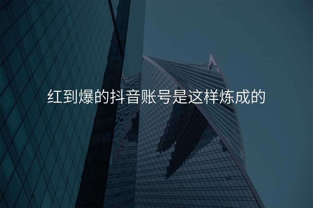 红到爆的抖音账号是这样炼成的