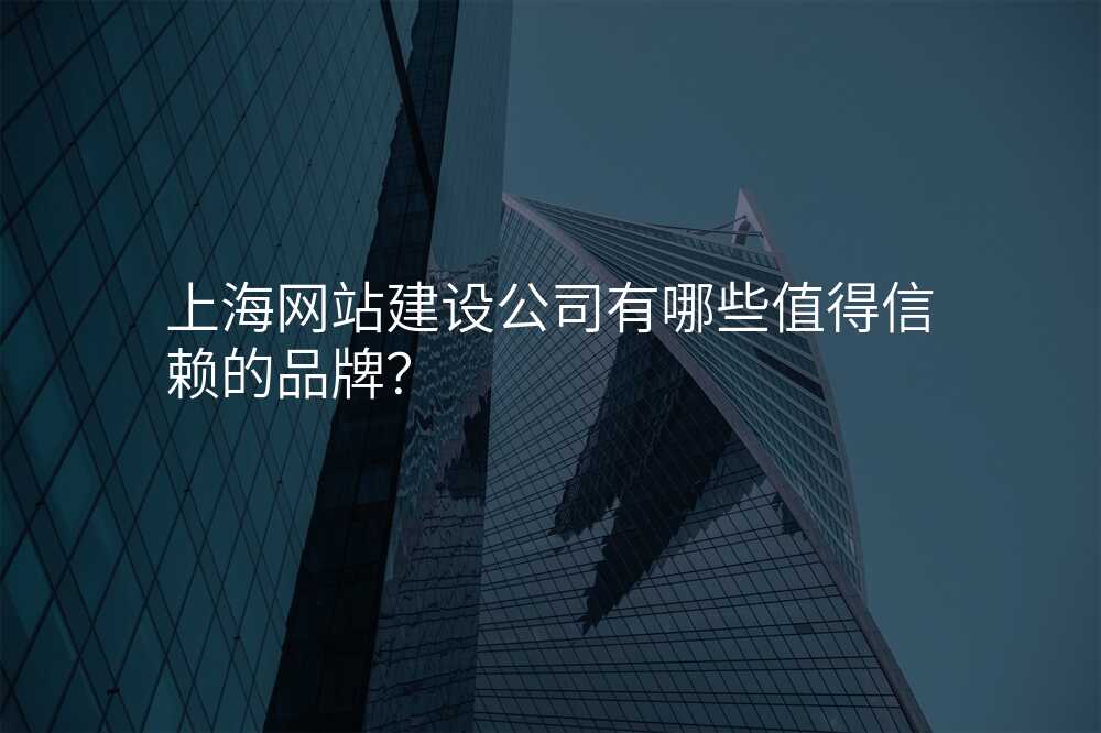 上海网站建设公司有哪些值得信赖的品牌?