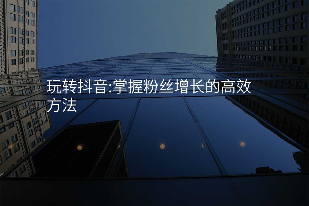 玩转抖音:掌握粉丝增长的高效方法