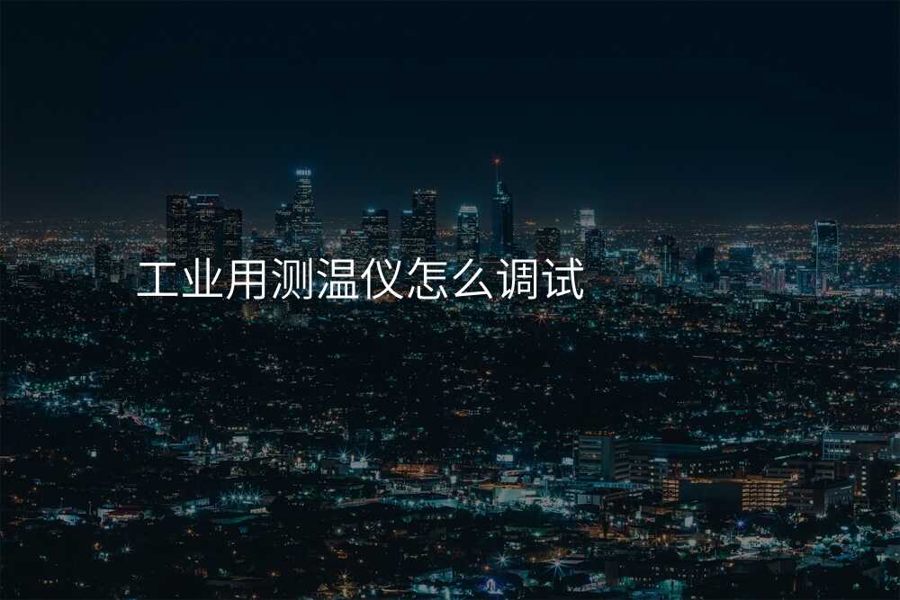 工业用测温仪怎么调试