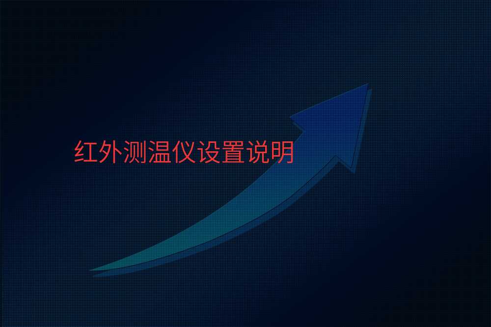 红外测温仪设置说明