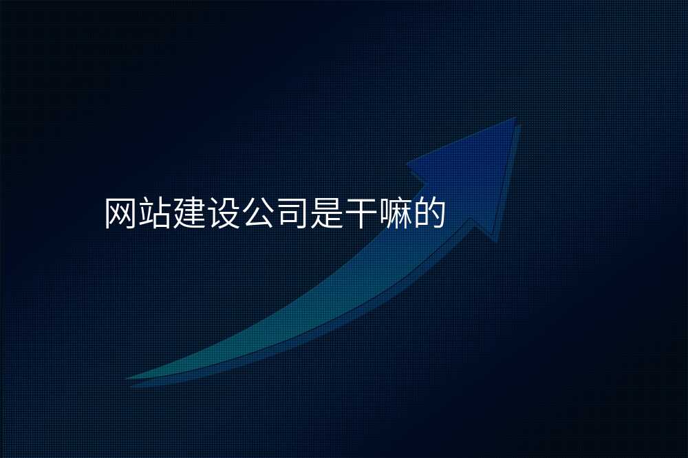 网站建设公司是干嘛的