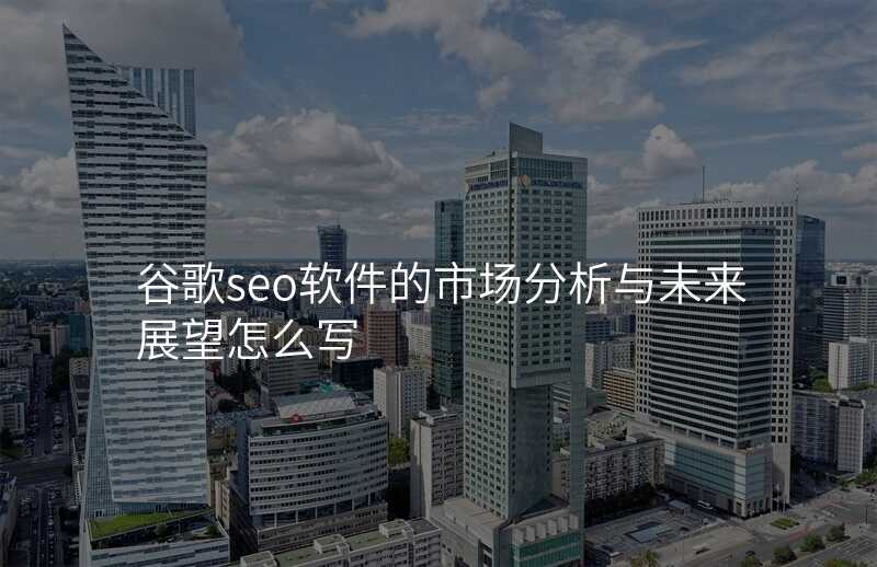 谷歌seo软件的市场分析与未来展望怎么写