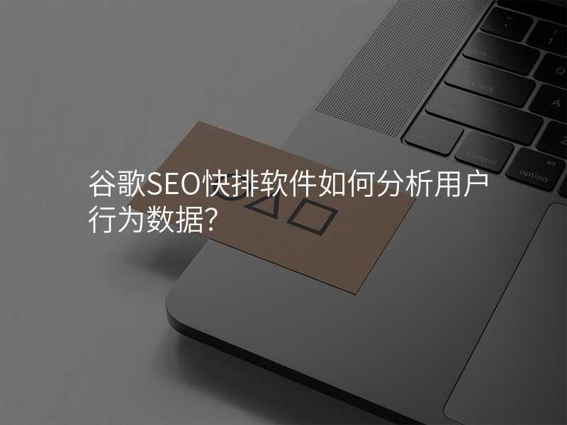 谷歌SEO快排软件如何分析用户行为数据?