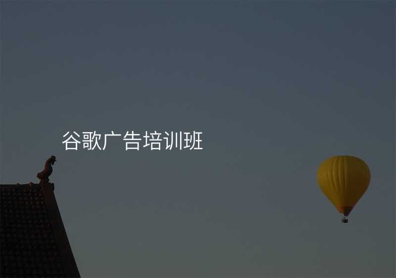 谷歌广告培训班