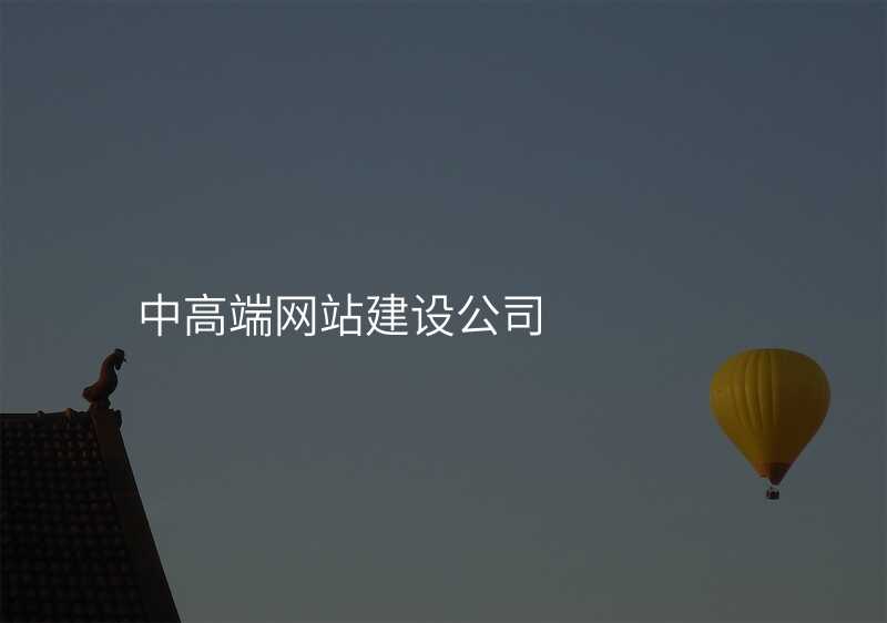 中高端网站建设公司