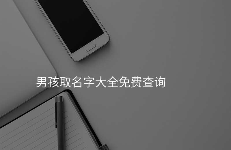 男孩取名字大全免费查询