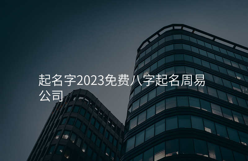 起名字2023免费八字起名周易公司