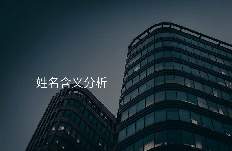 姓名含义分析