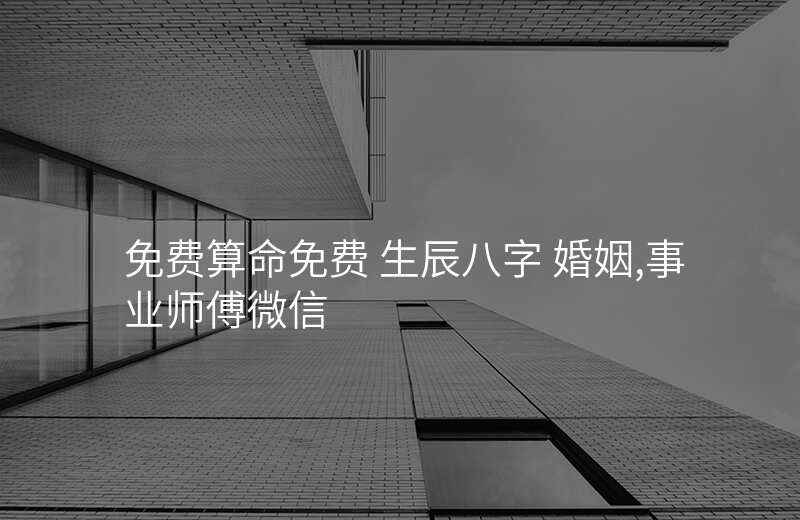 免费算命免费 生辰八字 婚姻,事业师傅微信