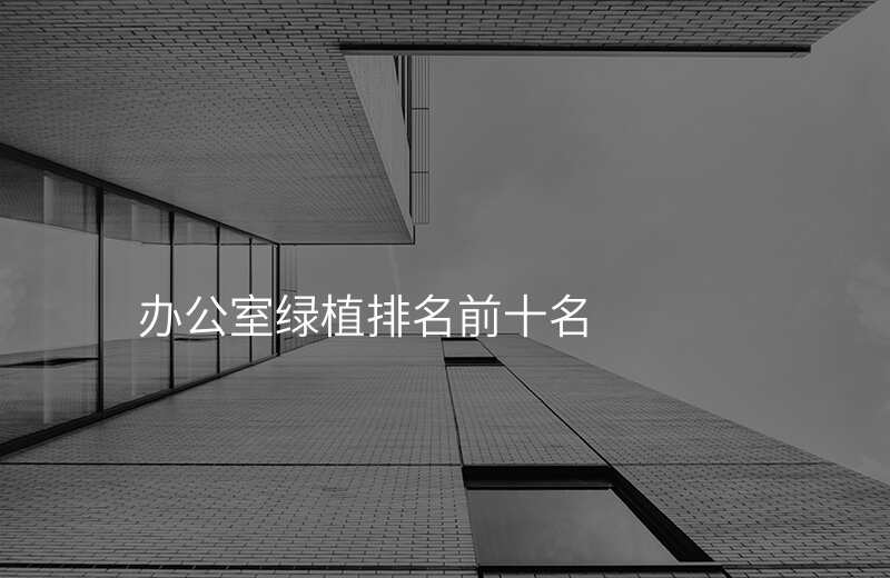 办公室绿植排名前十名