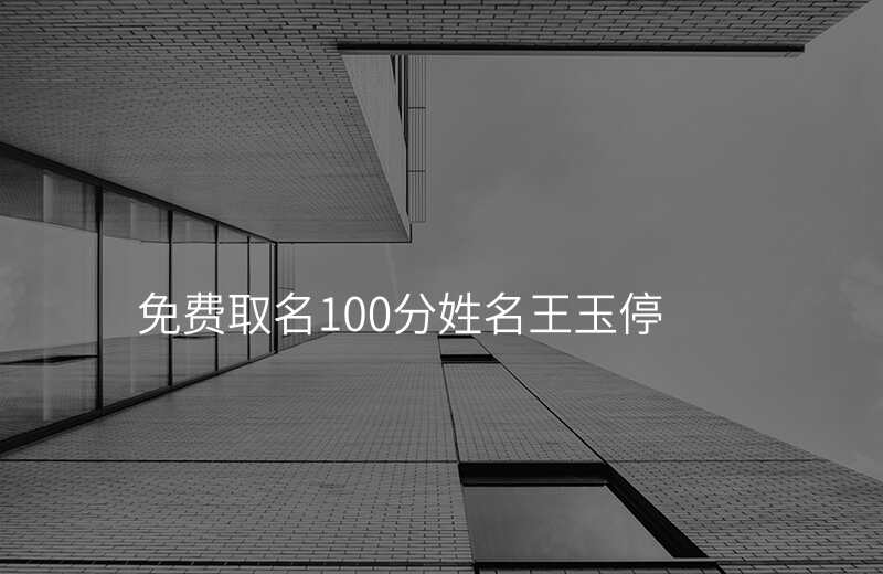 免费取名100分姓名王玉停