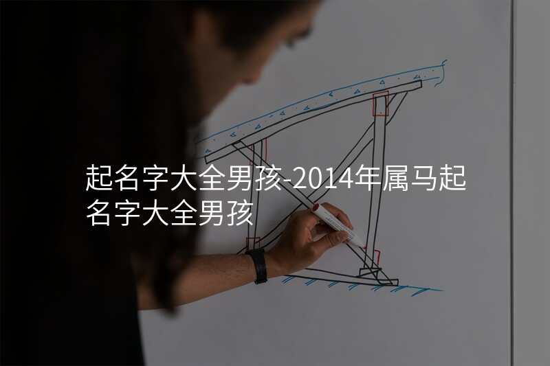 起名字大全男孩-2014年属马起名字大全男孩
