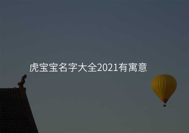 虎宝宝名字大全2021有寓意