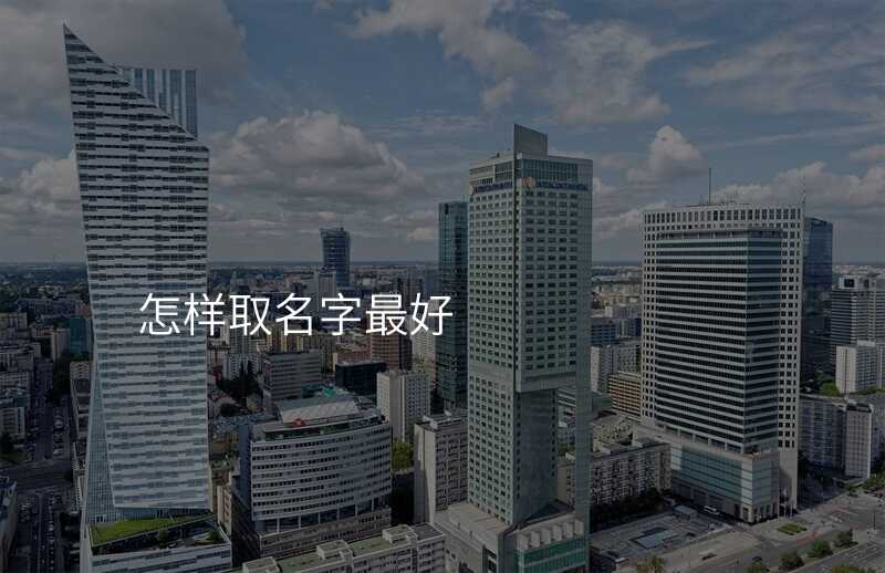 怎样取名字最好