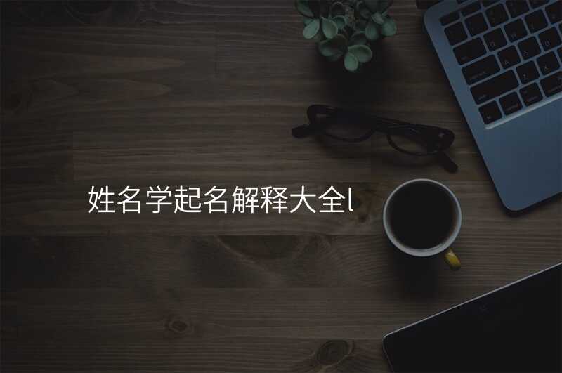 姓名学起名解释大全l