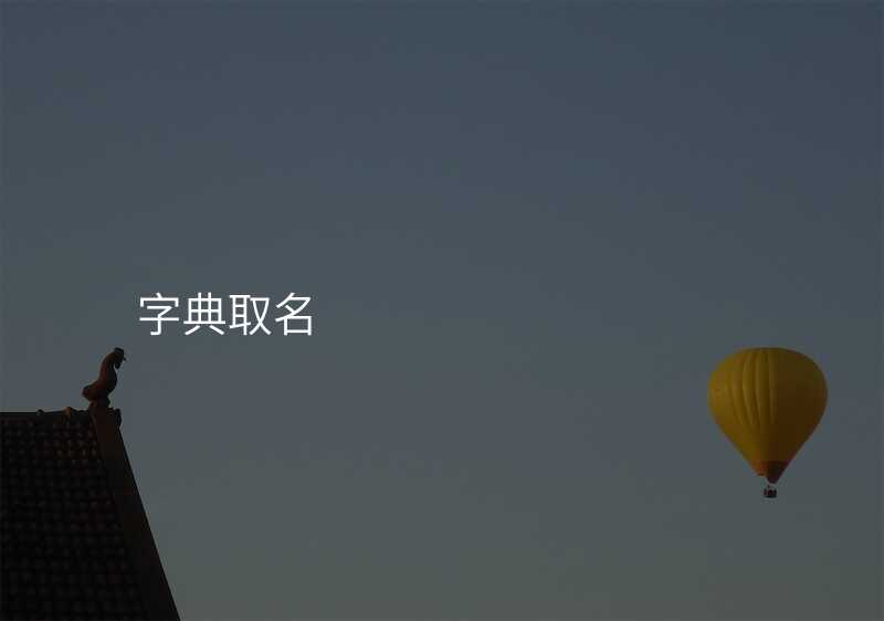 字典取名