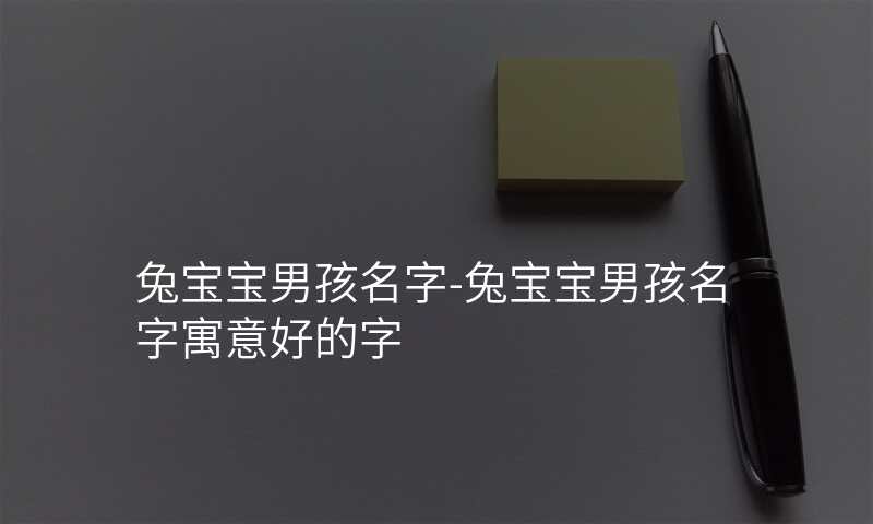 兔宝宝男孩名字-兔宝宝男孩名字寓意好的字