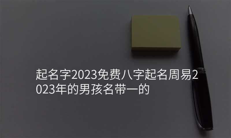 起名字2023免费八字起名周易2023年的男孩名带一的