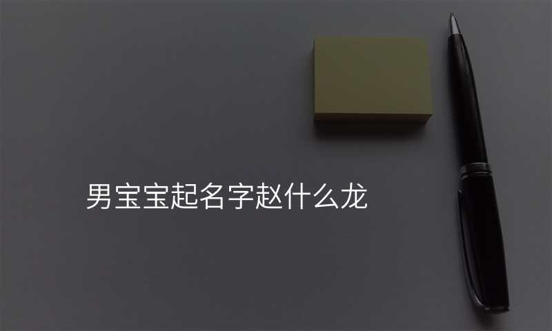 男宝宝起名字赵什么龙