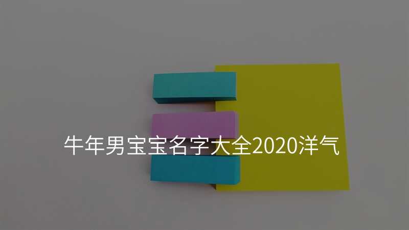 牛年男宝宝名字大全2020洋气