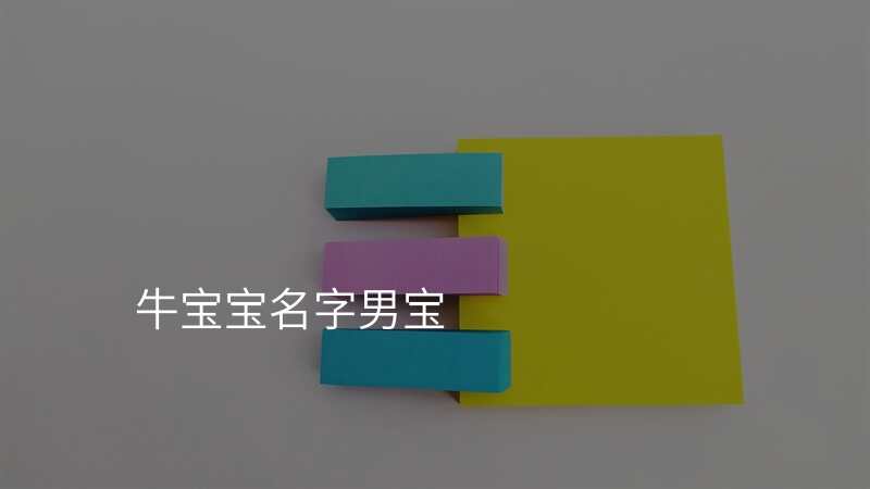 牛宝宝名字男宝