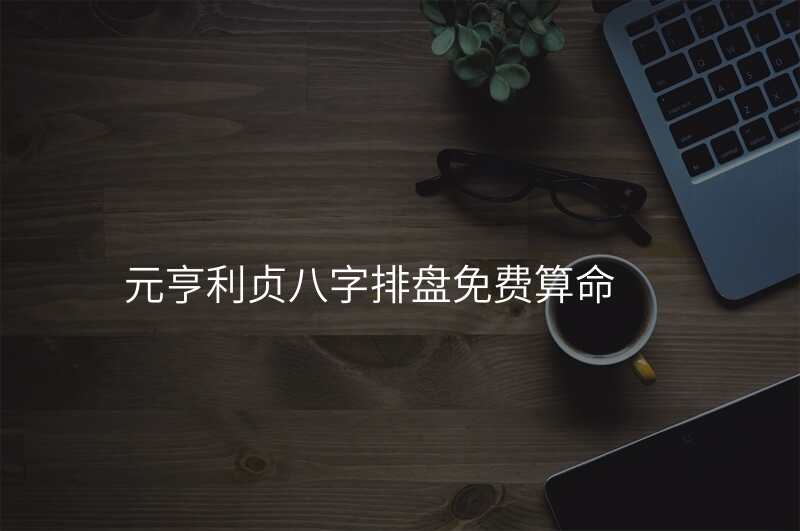 元亨利贞八字排盘免费算命