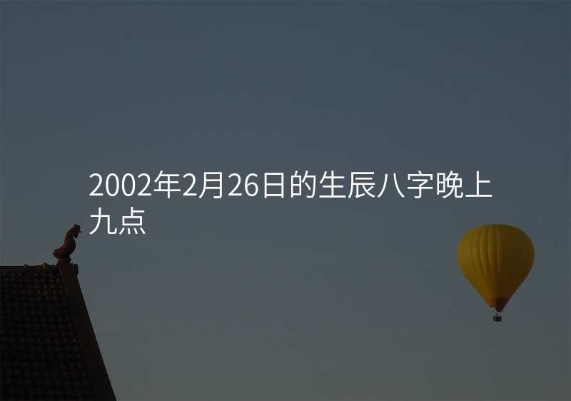 2002年2月26日的生辰八字晚上九点
