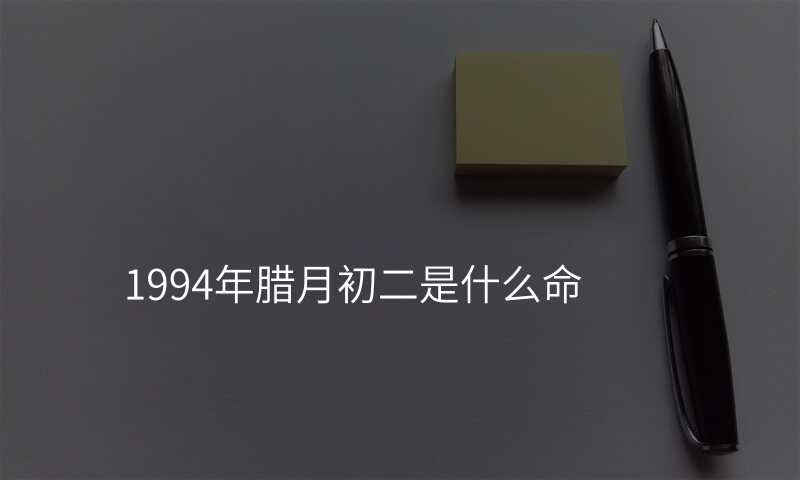 1994年腊月初二是什么命