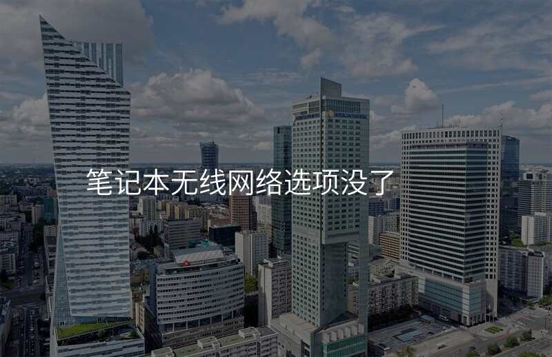 笔记本无线网络选项没了