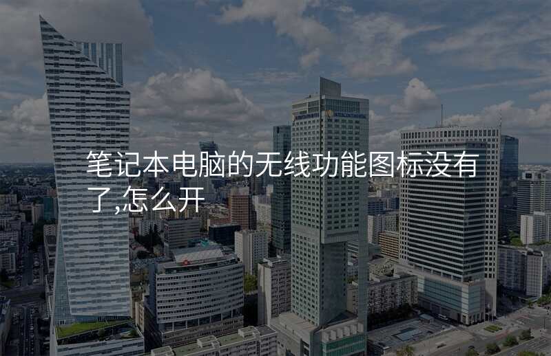 笔记本电脑的无线功能图标没有了,怎么开