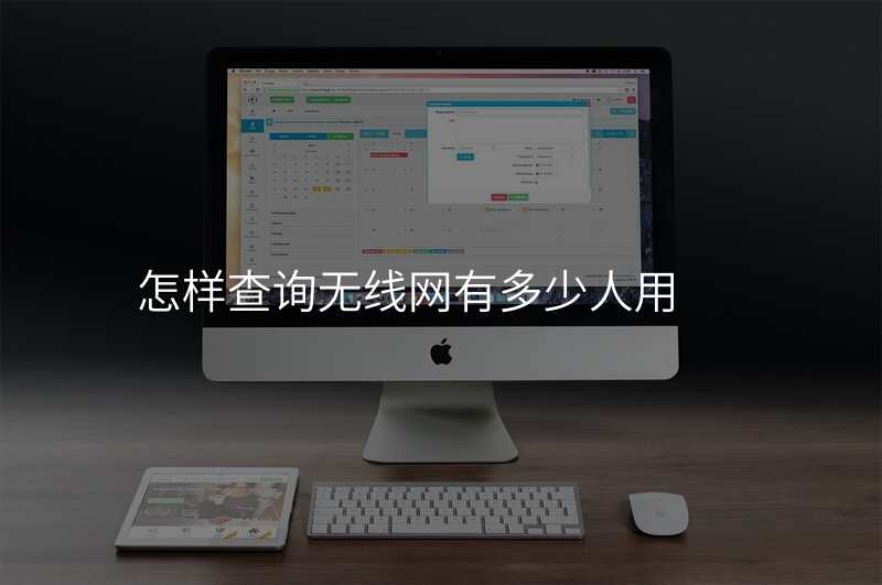 怎样查询无线网有多少人用