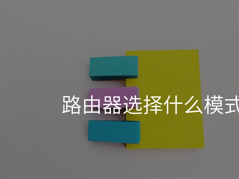 路由器选择什么模式