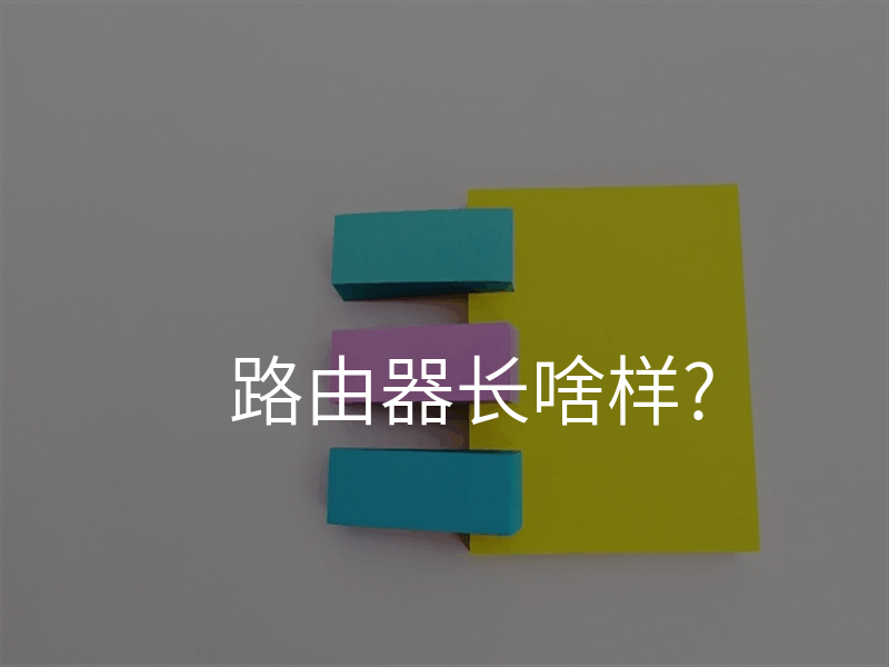 路由器长啥样?