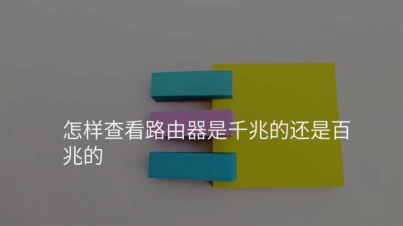 怎样查看路由器是千兆的还是百兆的