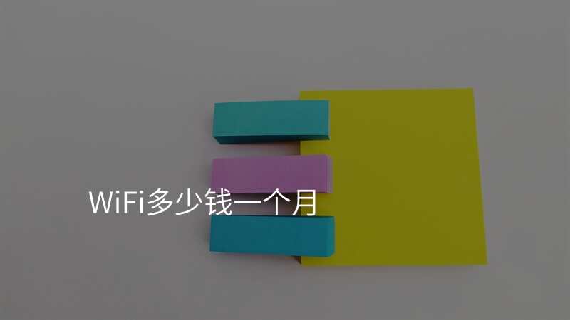 WiFi多少钱一个月