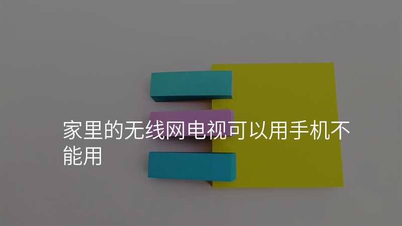 家里的无线网电视可以用手机不能用