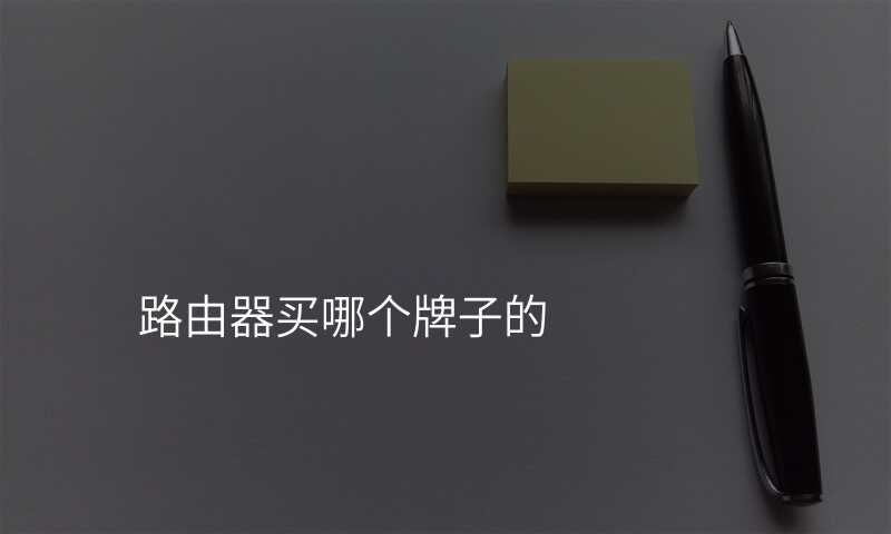 路由器买哪个牌子的