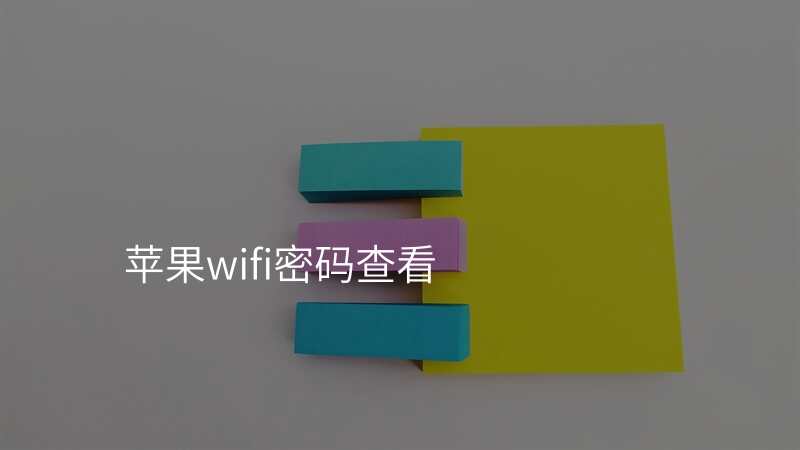 苹果wifi密码查看